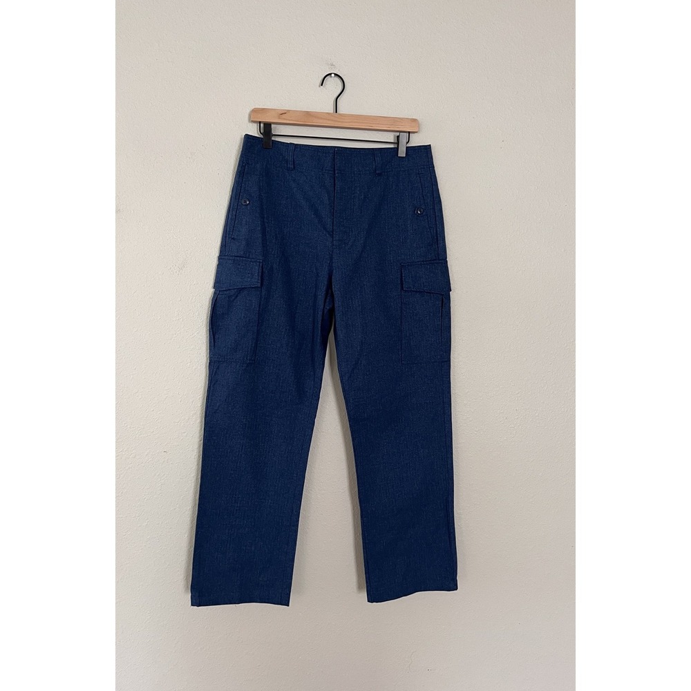Aime Leon Dore Mens 100% Cotton Blue Cargo Pants Size M 31 Indigo Blue NWOT